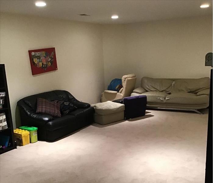 A fully restored basement 