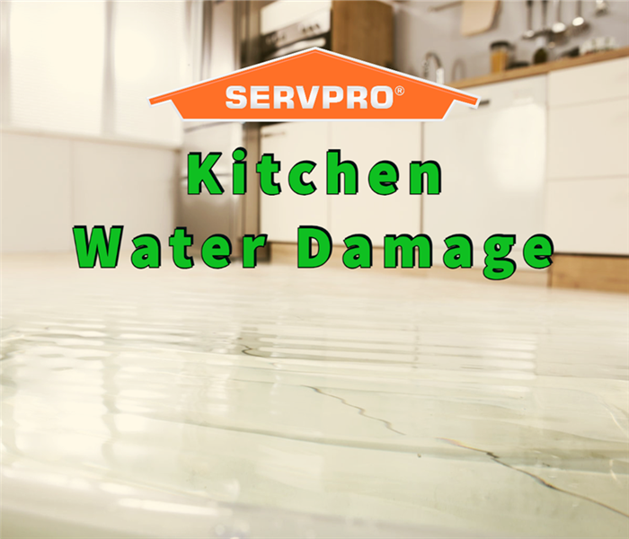 kitchen water damage in a Rockville home